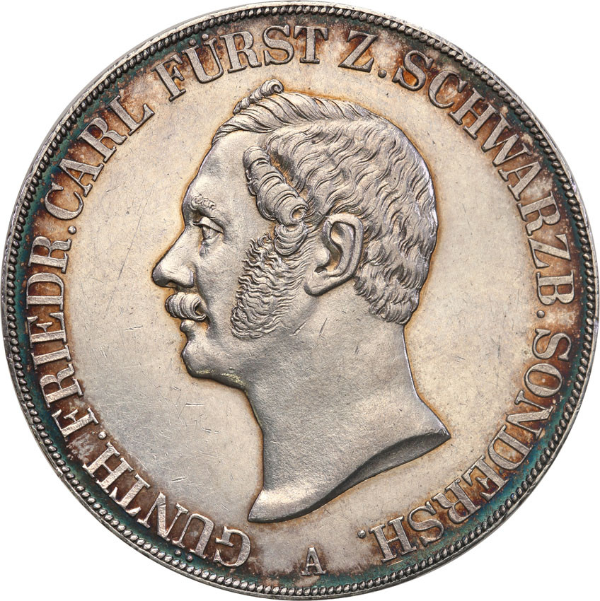 Niemcy, Schwarzburg - Sondershausen. Dwutalar (2 talary) 1845 A